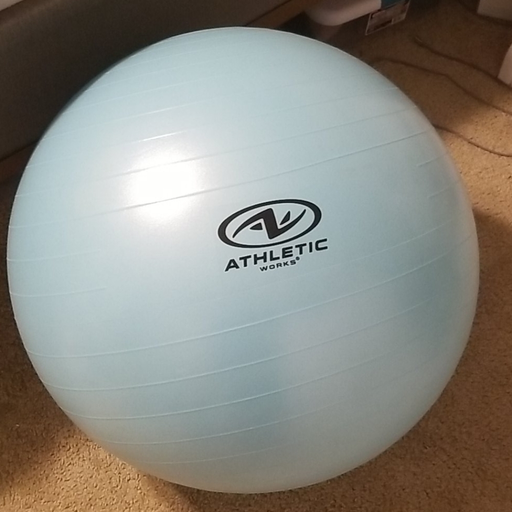 Athletic works large exercise ball teal color